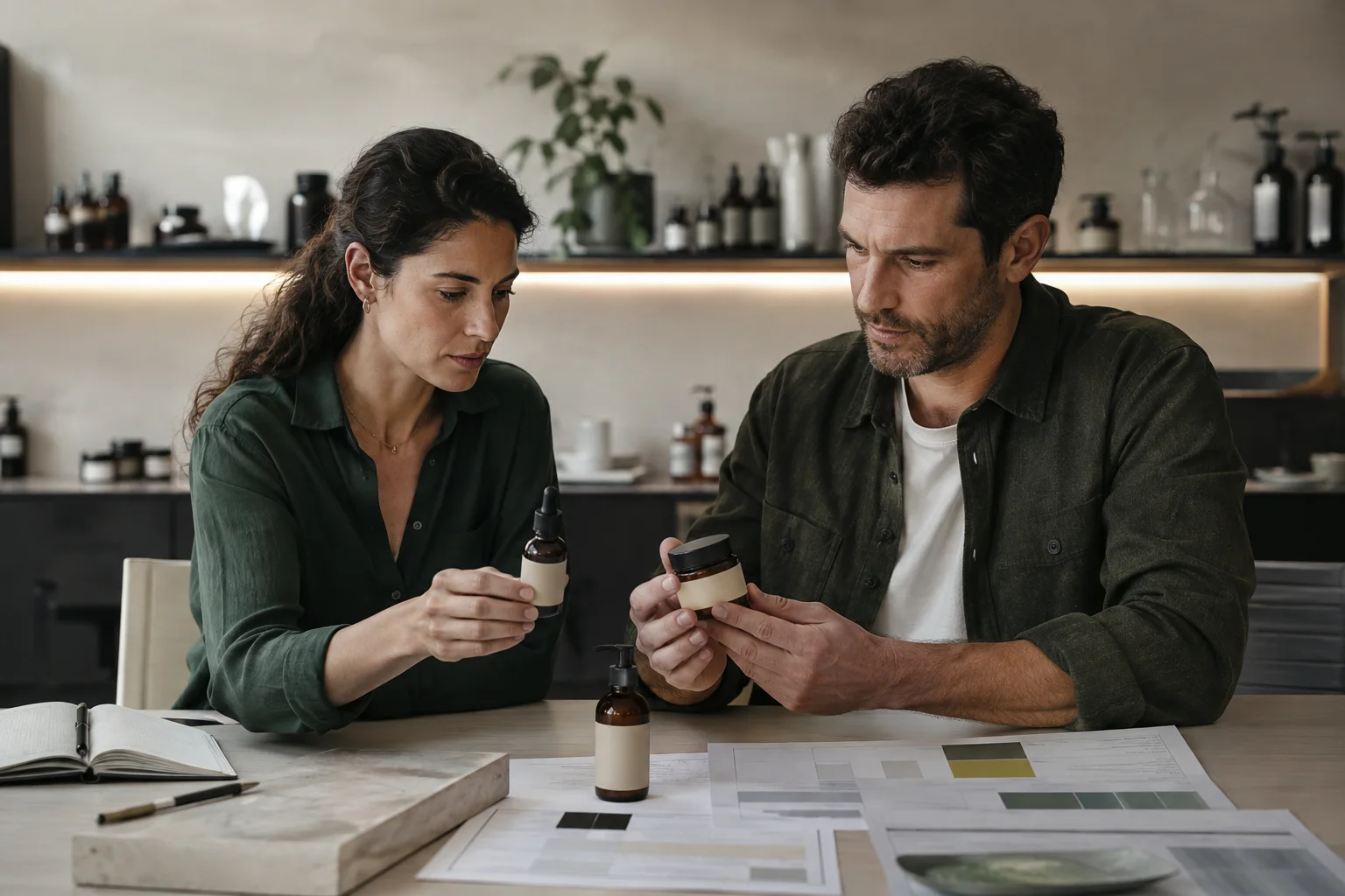 צוות פיתוח בוחן מוצרי CBD ללא מיתוג לפני בחירת קו ההשקה