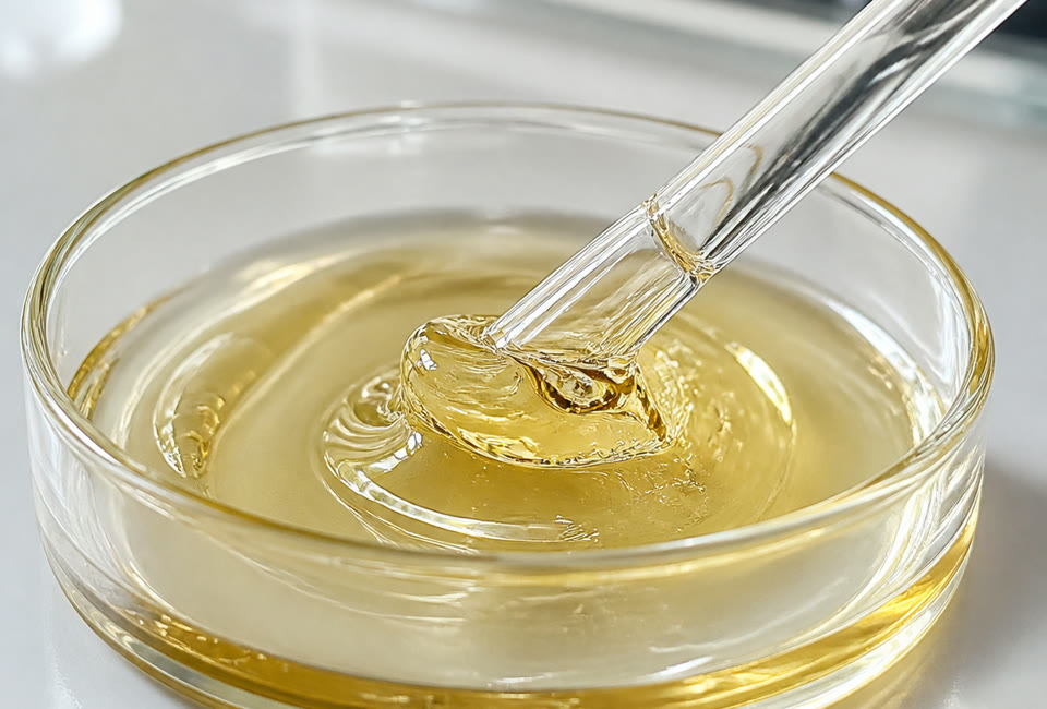חומר הגלם בסביבת פורמולציה — Broad Spectrum CBG